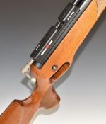 Brocock Hunter .22 PCP air rifle with chequered semi-pistol grip, raised cheek piece, adjustable