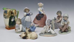 Collection of Nao figurines, Cascades and Beswick figures, tallest 18cm