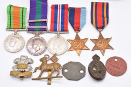 British Army WW2 and later medals comprising 1939-1945 Star, Burma Star, War Medal, Defence Medal