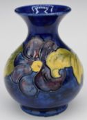 Moorcroft pedestal vase decorated in the Clematis pattern, H14cm