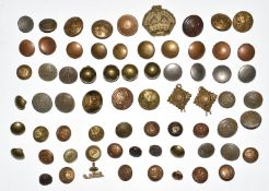 Collection of military buttons including British and Commonwealth Forces, Royal Artillery, General