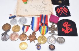 British Army WW1 medal pair comprising War Medal and Victory Medal named to 136157 Gunner T B Lewis,