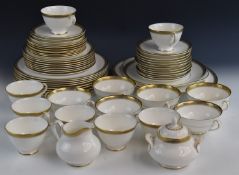 Approximately fifty seven pieces of Royal Doulton dinner and teaware decorated in the Clarendon