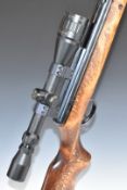 BSA .22 air rifle with semi-pistol grip, raised cheek piece to the stock, adjustable trigger,