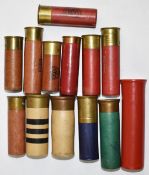 Thirteen various large bore shotgun cartridges including Eley 10 bore, Dominion Industrial 8 bore
