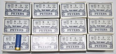 Three-hundred 12 bore Peters Blue Magic shotgun cartridges, all in original boxes. PLEASE NOTE