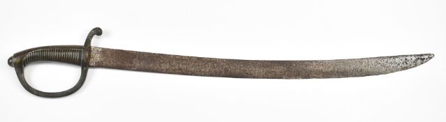 French 1804 pattern Navy cutlass with 56cm curved blade. PLEASE NOTE ALL BLADED ITEMS ARE SUBJECT TO