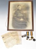 British Army WW1 medal pair comprising War Medal and Victory Medal named to 14805 Gunner DR Evans,