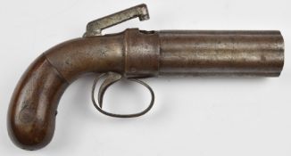 Allen's Patent 1845 six-shot percussion bar hammer action pepperbox revolver with named hammer,