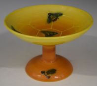 Dennis Chinaworks signed limited edition 27/27 tazza decorated with bees on honeycomb, diameter 16 x