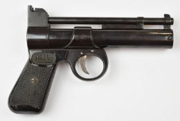 Webley Junior .177 air pistol with named and chequered grips, serial number 392.
