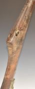 Eastern matchlock rifle with reeded and flared muzzle, engraved and pierced brass trigger, gilt