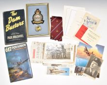 Royal Air Force WW2 617 Squadron Dambusters ephemera including the book 'The Dam Busters' by Paul