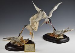 Country Artists limited edition 36/400 'Swallows By The Sea' by David Ivey, together with a