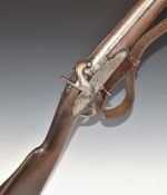 French percussion hammer action musket with lock marked indistinctly 'Mre Rle de Coulie', steel