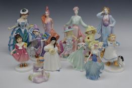 Porcelain figures including limited edition Coalport Dinner at Eight and Rendezvous in Rio, Royal