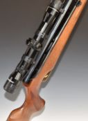 Air-Arms .22 side lever air rifle with chequered semi-pistol grip, raised cheek-piece, adjustable