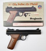 Crosman Benjamin Sheridan E9A Series .20 CO2 air pistol with shaped wooden grips and adjustable