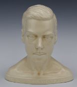 Beswick creamware bust of Edward VIII, crowned 12 May 1937, H23cm