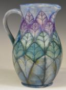 Dennis Chinaworks early signed jug decorated with artichokes / petals, dated 93, H20cm
