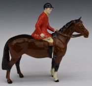 Beswick huntsman on brown horse, H21cm