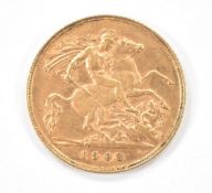 Edward VII 1908 gold half sovereign