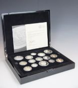 Royal Mint 2013 UK Silver Proof set of fifteen coins, with certificate