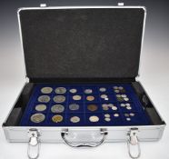 A collection of approximately forty UK coins, includes hammered silver coinage of Mary, Elizabeth I,