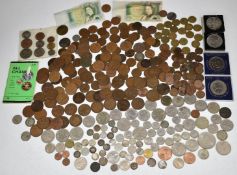 A collection of sundry UK coinage, some silver content