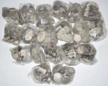Approximately 10.57kg of UK post 1947 two shilling pieces
