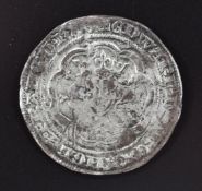 Edward III hammered silver groat, pre-treaty, crowned facing bust, London Mint