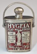 Novelty Pinchin Johnson & Co advertising vesta set with enamel in the form of a paint can, height