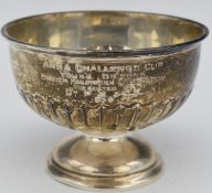 Walker & Hall Edward VIII hallmarked silver pedestal bowl with reeded decoration, Sheffield 1936,