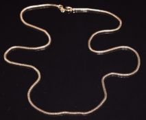 A 9ct rose gold snake necklace, 10.4g, 50cm