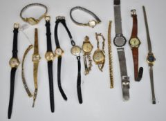 Twelve various ladies wristwatches including Bulova, Girard Perregaux, Avia, Skagen, Lanco, Cyma,