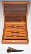 Davidoff mahogany and rosewood cigar humidor with lift-out tray, together with a Pfeilring