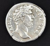 Roman Imperial silver Denarius of Aelius Caesar 137AD, GVF