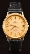 Omega De Ville gentleman's wristwatch ref. 196.0164 with date aperture, two-tone hands and baton