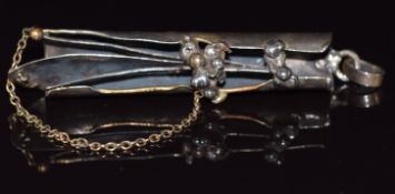 A 1970's silver pendant by Michael Allan Bolton, London 1980, 9cm long