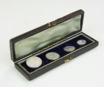 Queen Victoria 1894 veiled head cased Maundy coin set