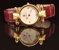 Carrera Y Carrera 18ct gold ladies wristwatch ref. 304 with gold hands, diamond hour markers,