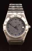 Omega Constellation Perpetual Calendar gentleman's wristwatch ref. 1552.40.00 with date aperture,