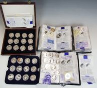 The Queen Mother's commemorative proof silver coin collection comprising 108 coins with individual