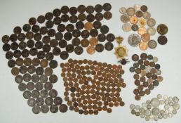 An amateur collection of largely UK coinage, George III onwards, includes approximately 80g of mixed
