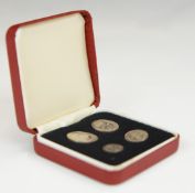 Queen Victoria 1888 jubilee head cased Maundy coin set