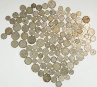 Approximately 824g of pre 1947 UK silver coinage