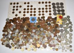 An amateur coin collection of UK and overseas coinage, 19thC onwards, including Earls Court giant