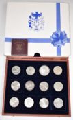 Cased crowns and £5 pieces including 1892 and 1897, commemorative examples include 1977, Festival of
