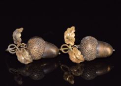 A pair of Victorian yellow metal acorn earrings, 2.3g, 2.3cm
