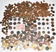 An amateur collection of UK copper and bronze coinage, George II onwards, includes some provincial